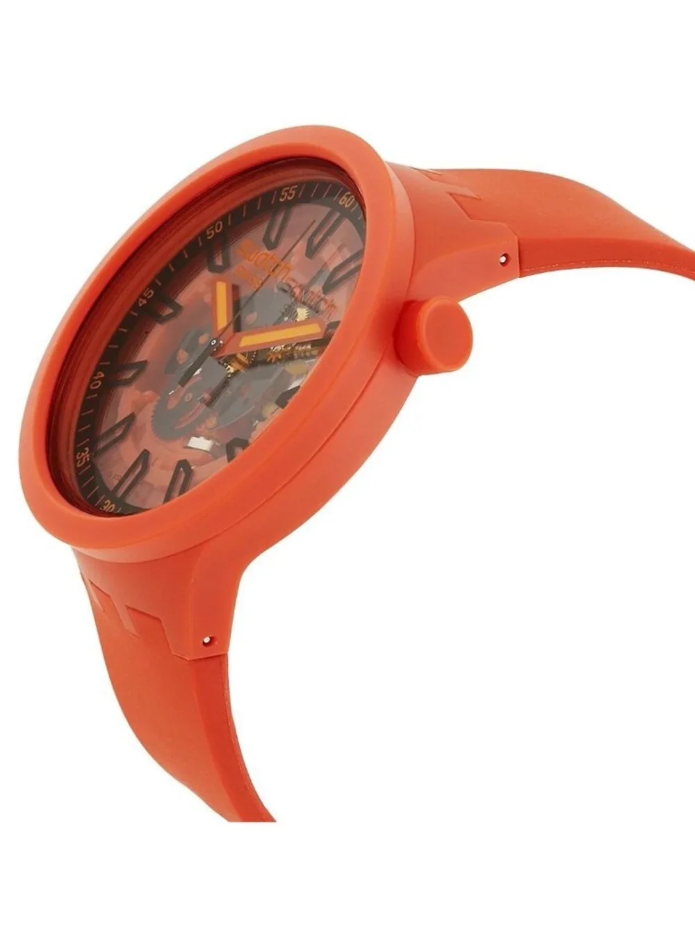 NWT Swatch Monthly Drops Quartz Matte Red Dial Unisex Watch